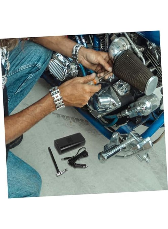 ValicLud Portable Wireless Tire Pump Mini Air Compressor for Car Bicycle Inflating Tires Black - Image 3