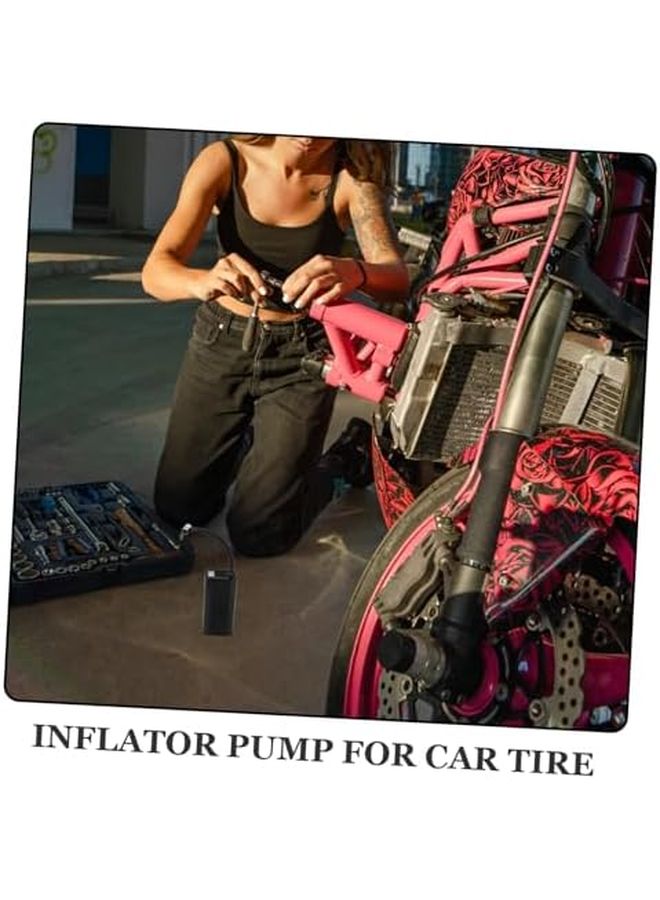 ValicLud Portable Wireless Tire Pump Mini Air Compressor for Car Bicycle Inflating Tires Black - Image 4