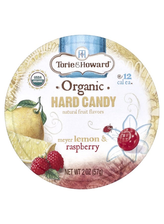 Torie & Howard Torie & Howard, Organic Hard Candy, Meyer Lemon & Raspberry, 2 oz (57 g)  - Image 1