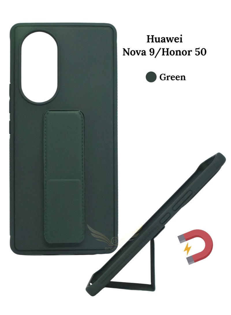 BORTONY Protective Case Cover With Finger Grip Stand For Huawei Honor 50 / Nova 9  - Image 1