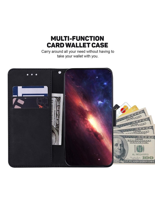 Case Cover For Asus Zenfone 9 Geometric Embossed Flip Leather Phone Case(Black)