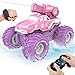 BEZGAR Amphibious Remote Control Car for Girls Pink Monster Truck Toys 116 RC Boats 24GHz Waterproof Tank with Shooting Water Pistol 4WD Allterrian OffRoad Pickup Outdoor Girls Kids Gifts - Image 2