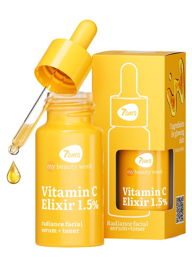 7DAYS MY BEAUTY WEEK VITAMIN C ELIXIR 1,5% Radiance facial serum + toner, 20 ml - Image 1