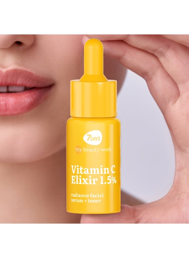 7DAYS MY BEAUTY WEEK VITAMIN C ELIXIR 1,5% Radiance facial serum + toner, 20 ml - Image 4