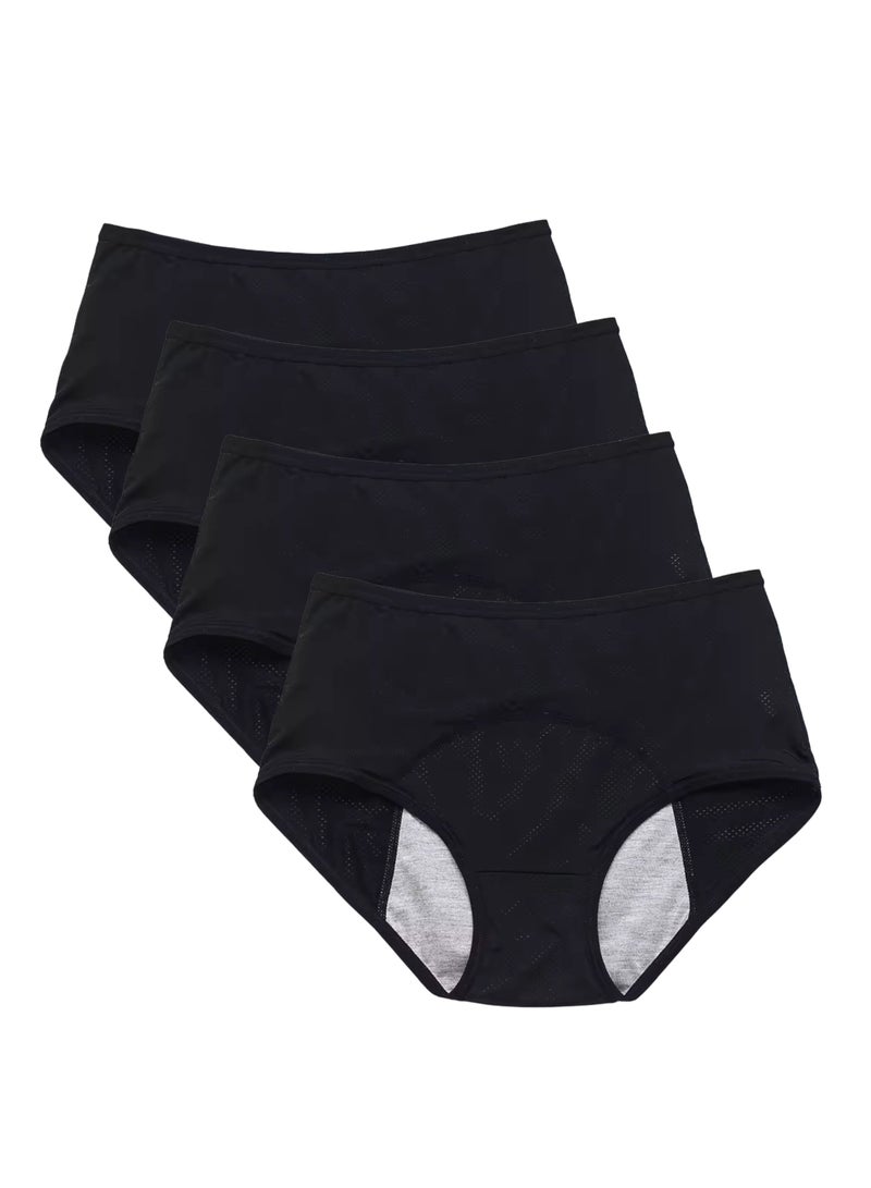 4 Pieces Leak Proof Menstrual Panties Period Waterproof Briefs 