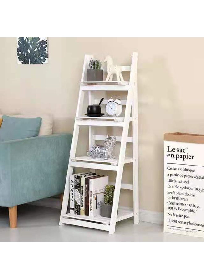 LINGWEI Wooden Flower Stand Foldable Four layers Great for displaying potted plants, books shelves, Flowers Rack,Home Indoor/Outdoor Decoration - Image 2