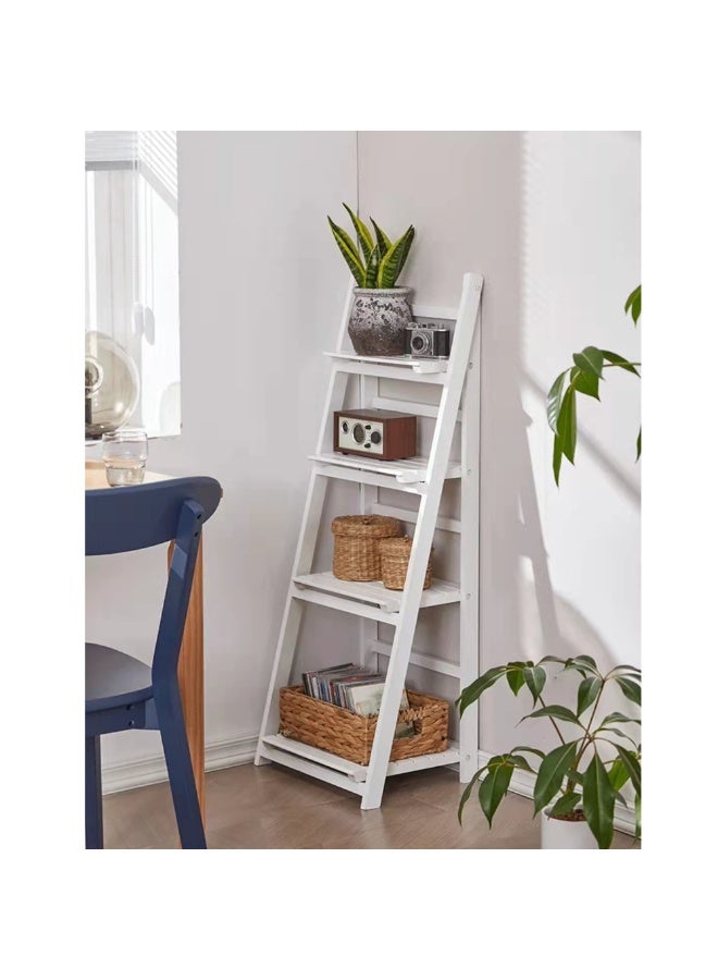 LINGWEI Wooden Flower Stand Foldable Four layers Great for displaying potted plants, books shelves, Flowers Rack,Home Indoor/Outdoor Decoration - Image 3