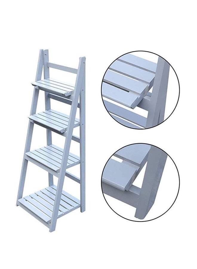 LINGWEI Wooden Flower Stand Foldable Four layers Great for displaying potted plants, books shelves, Flowers Rack,Home Indoor/Outdoor Decoration - Image 5