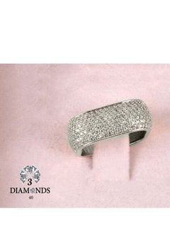 Debla Ring Platinum Plated For Women With Zircon Stone - Silver