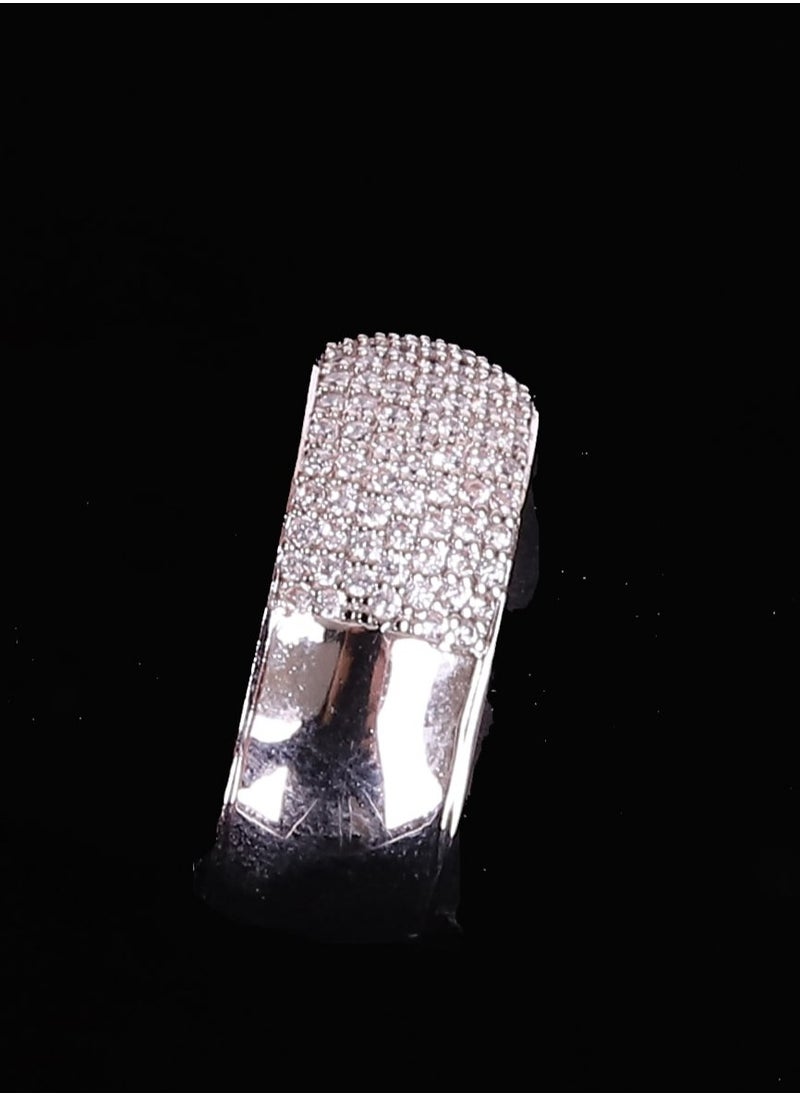 3Diamonds - Debla Ring Platinum Plated For Women With Zircon Stone - Silver - Image 1