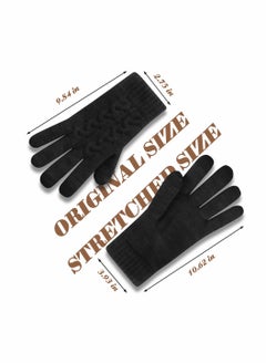 SYOSI Women Touch Screen Gloves - Winter Warm Gloves Touchscreen Mittens Thermal Fleece Lined Knitted Gloves for Outdoor  - Image 4