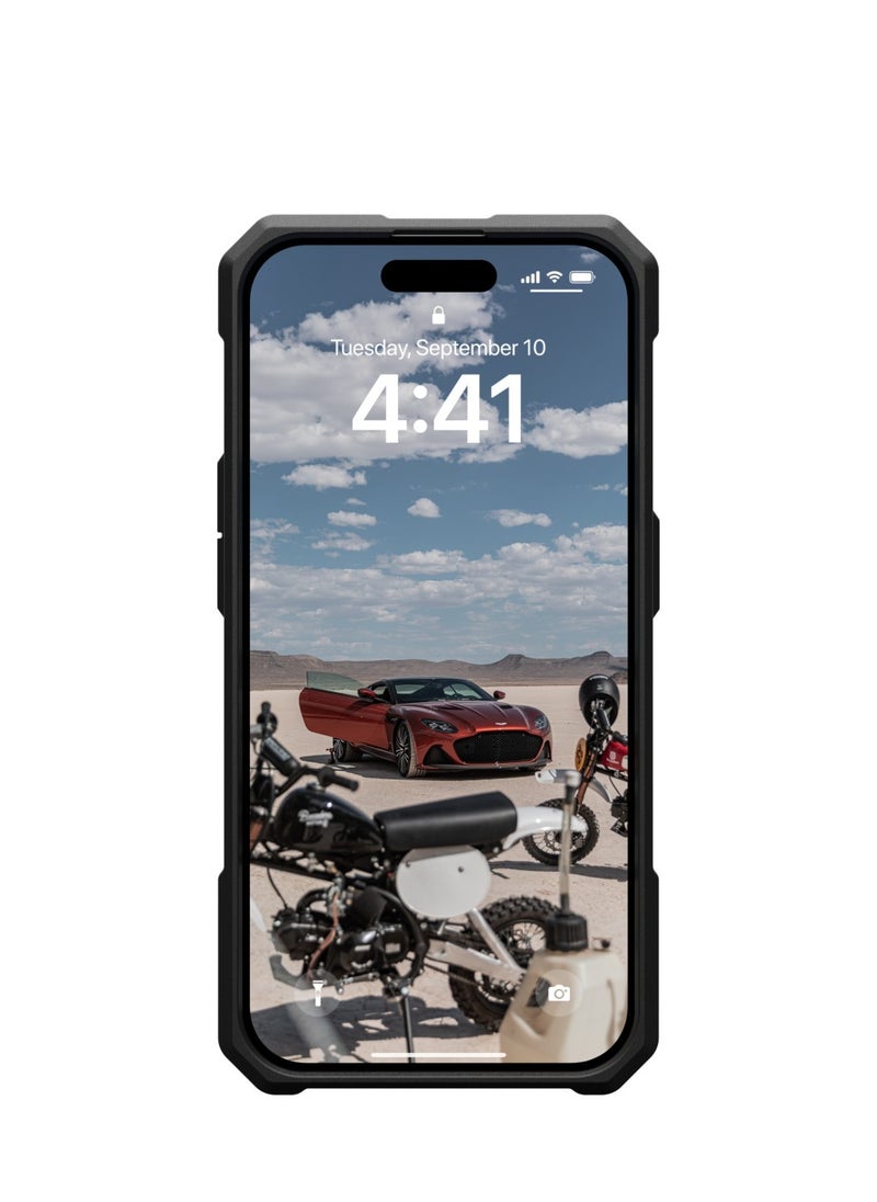 Color Fans - Apple iPhone 14 Pro Max Case, Monarch Pro Kevlar Built-in Magnet Compatible with Magnet Charging Premium Rugged Dropproof Protective Cover - Silver - Image 1