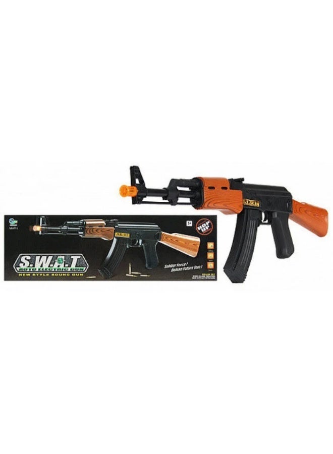 Feng Fa Toys بندقية AK-47 للأطفال متعددة الألوان مع أضواء وأصوات - لعبة آمنة للأولاد والبنات - Image 3