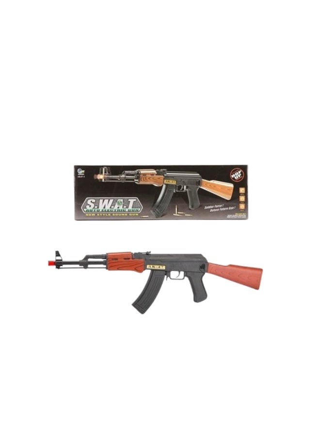 Feng Fa Toys بندقية AK-47 للأطفال متعددة الألوان مع أضواء وأصوات - لعبة آمنة للأولاد والبنات - Image 4