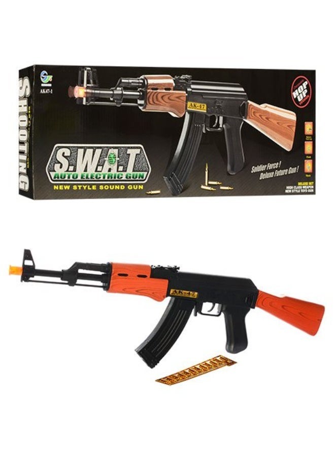 Feng Fa Toys بندقية AK-47 للأطفال متعددة الألوان مع أضواء وأصوات - لعبة آمنة للأولاد والبنات - Image 2