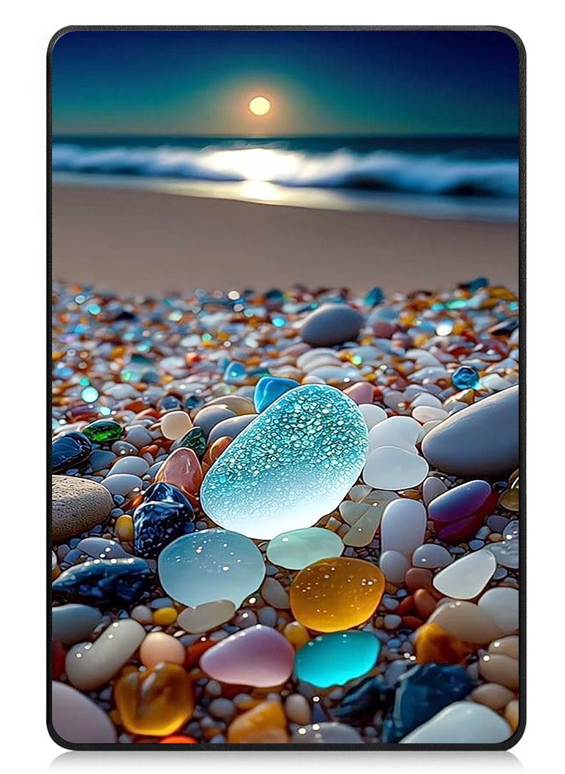 Theodor - Protective Flip Case For Samsung Galaxy Tab S9 FE Plus With Trifold Stand Auto Wake Sleep Shockproof Cover Glow Stones 2 - Image 1