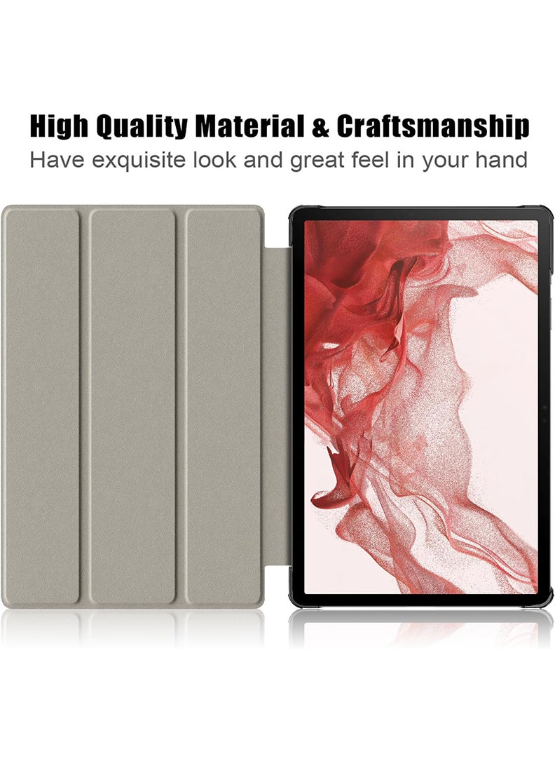 Theodor - Protective Flip Case For Samsung Galaxy Tab S9 FE Plus With Trifold Stand Auto Wake Sleep Shockproof Cover Glow Stones 2 - Image 1