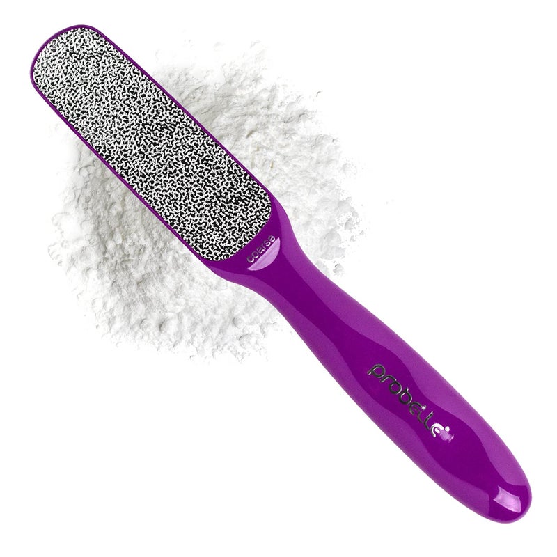 Probelle Double Sided Multidirectional Nickel Foot File Callus Remover  Immediately Reduces calluses and Corns to Powder for Instant Results Safe Tool Purple