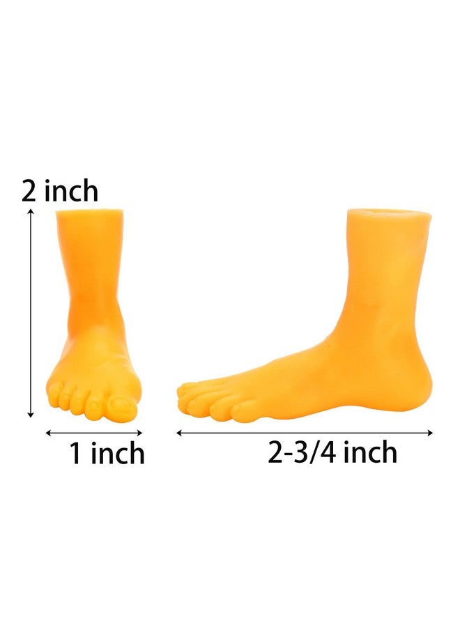 TOPZEA - 40 Pack Finger Feet Puppet Rubber Foot Shaped Finger Puppets Funny Mini Fake Feet Tiny Feet Left & Right Cute Little Feet For Fingers Mini Gag Gifts Making Gnomes Crafting Photo Shoot Prop - Image 1