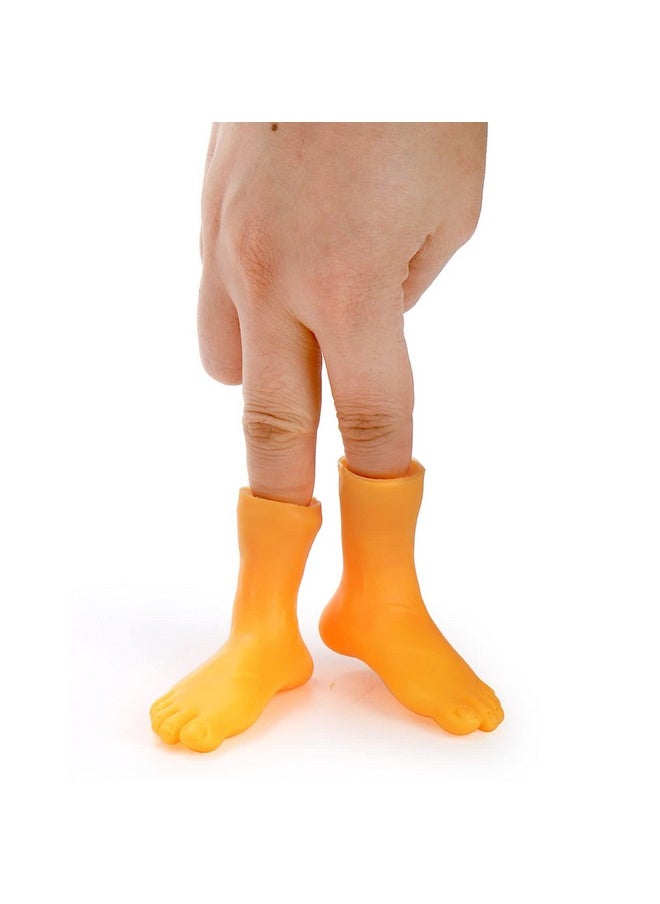 TOPZEA - 40 Pack Finger Feet Puppet Rubber Foot Shaped Finger Puppets Funny Mini Fake Feet Tiny Feet Left & Right Cute Little Feet For Fingers Mini Gag Gifts Making Gnomes Crafting Photo Shoot Prop - Image 1