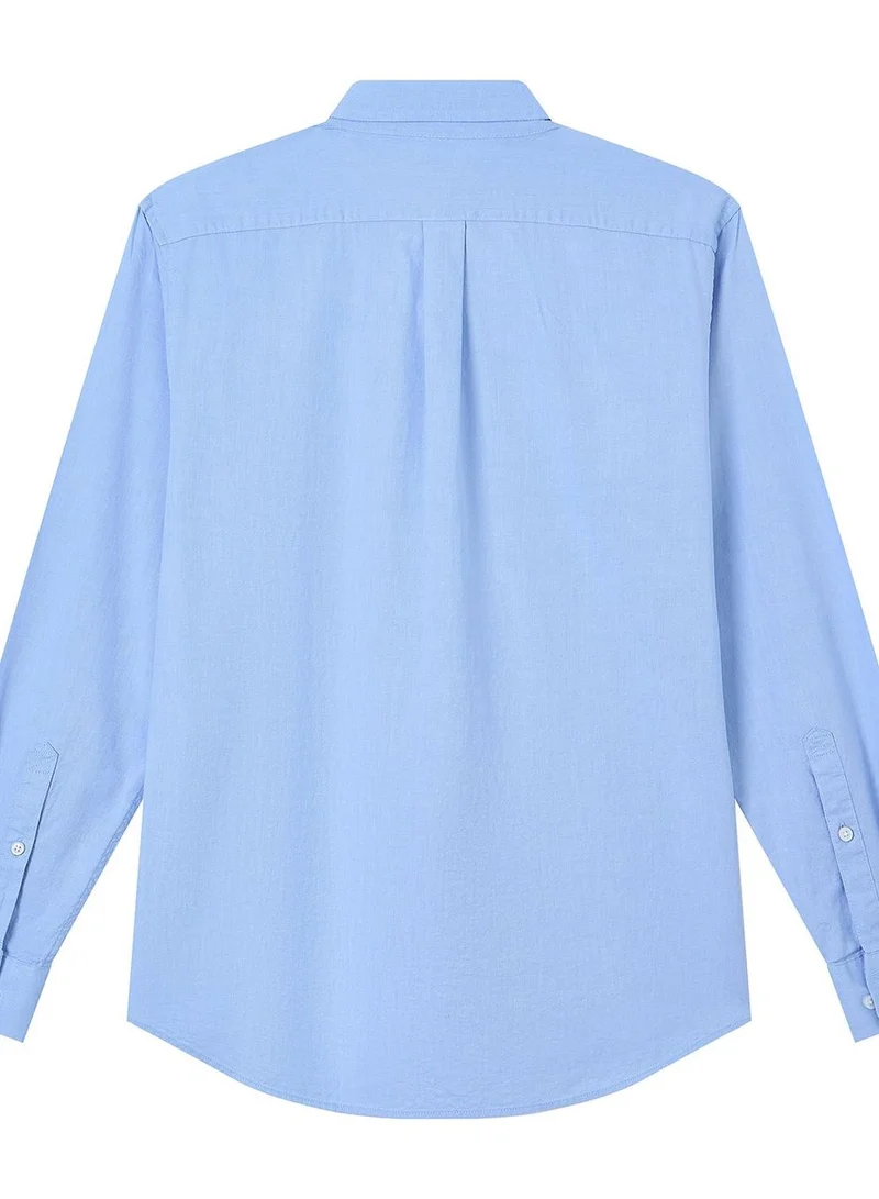 GIORDANO  Men’s Cotton Slim Oxford Shirt with Embroidery for Men | Best Price UAE