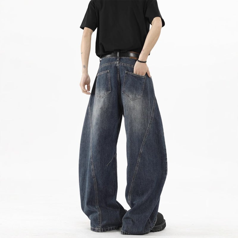 Unisex Classic Denim Jeans Loose Fit Daily Outdoor Wear - Image 4