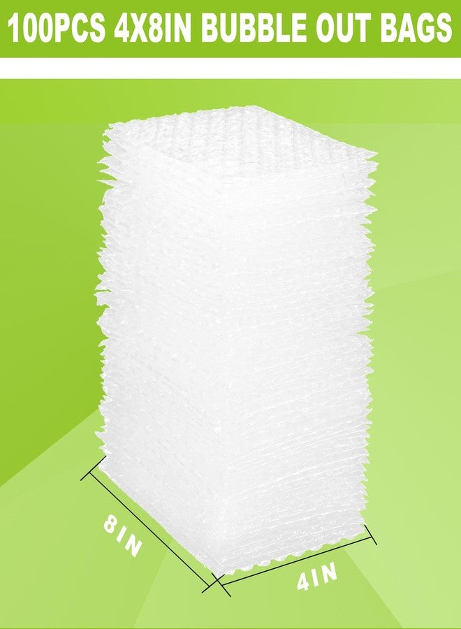 High-PQ Bubble Pouches Wrap, Clear Not Self-Seal Bubble Out Bags with Double Walled Cushioning, Ideal for Packing, Shipping, Storage, Moving (100PCS-4x8Inches) - Image 2