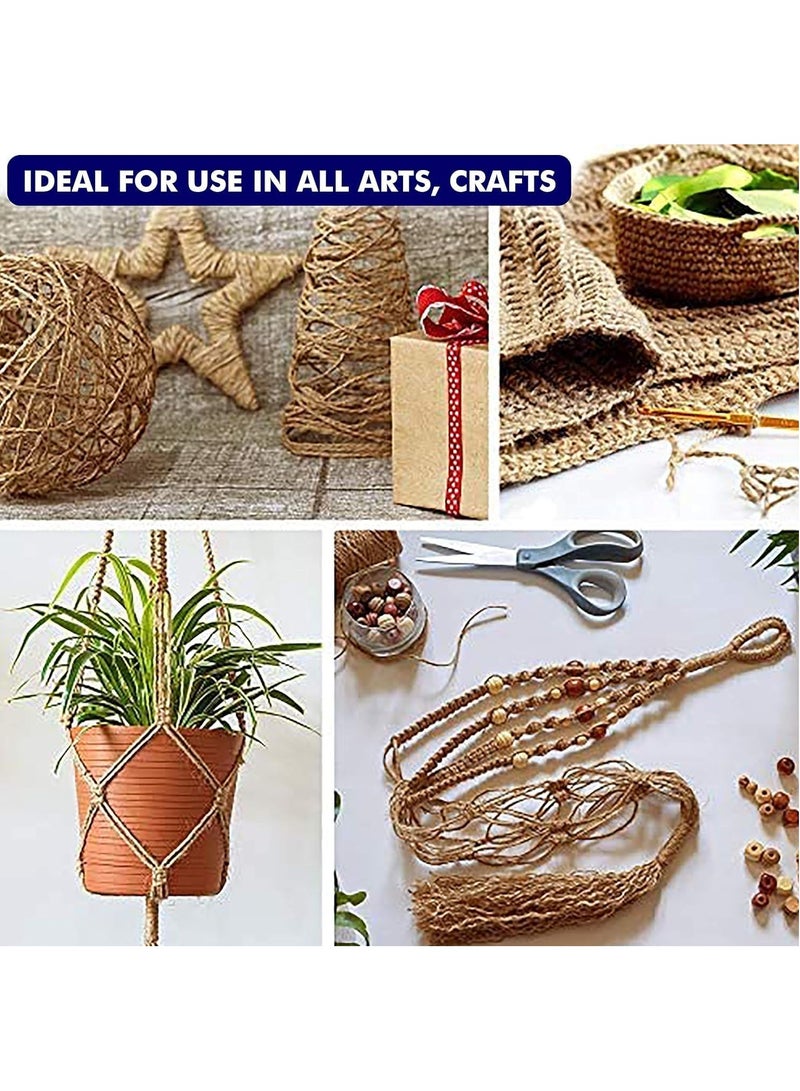 مارك خيوط الجوت بطول 328 قدم من الخيش الطبيعي من الخيش للفنون والحرف اليدوية، وتغليف الهدايا، وسلسلة التعبئة، والبستنة، وديكور الزفاف (1 مم) - Image 5