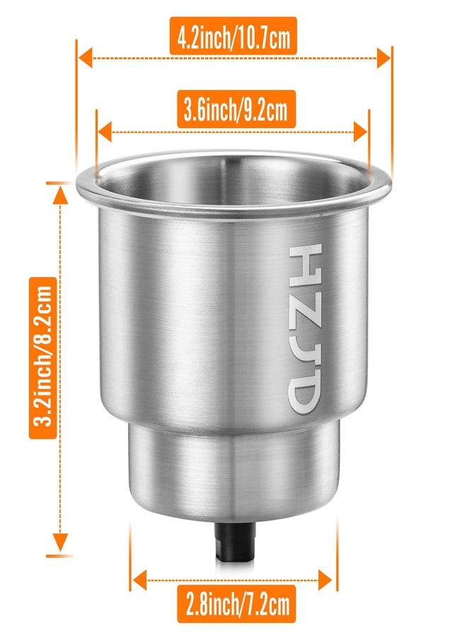 HZJD Cup Drink Holder with Drain, Stainless Steel 304, for Marine Boat RV Camper(2Pack) - Image 3