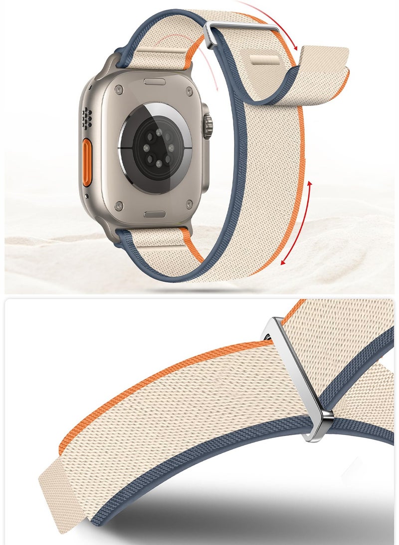 Compatible with Apple Watch Band 46mm 45mm 44mm 49mm Men, Elastic Sport Loop Strap for IWatch Series 10 9 8 7 6 5 4 3/SE 2/SE/Ultra 3 2, Fabric Velcro Watch Strap - Image 2