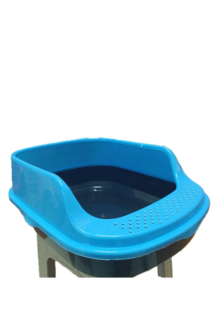 صندوق فضلات للقطط بتصميم ذكي ومريح مع جاروف - Image 2