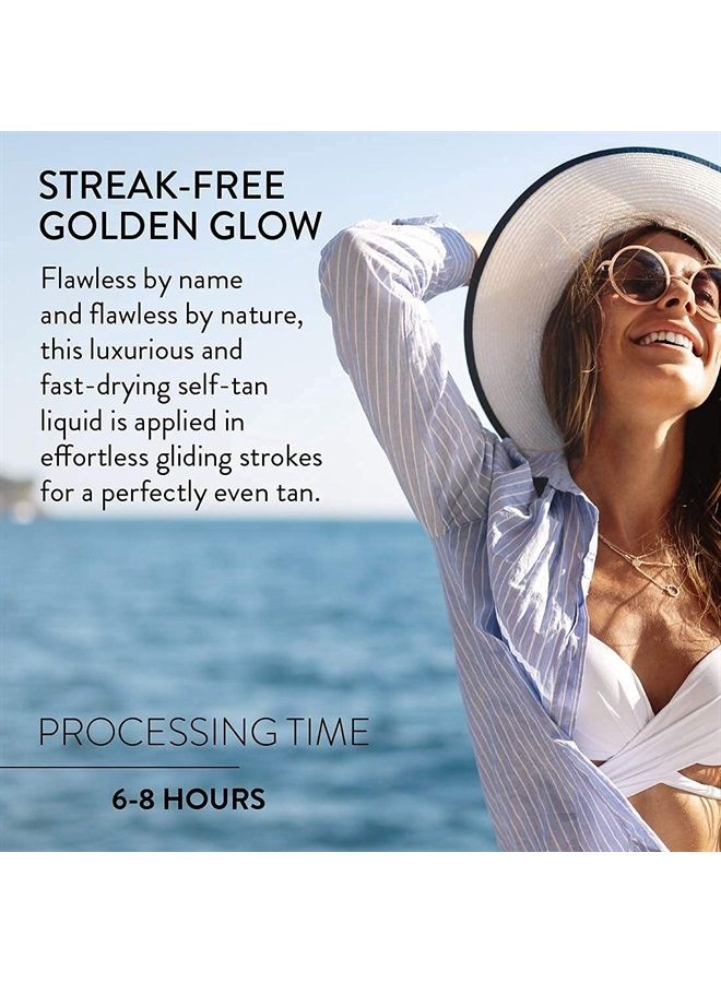 Fake Bake Flawless Self-Tanning Liquid Streak-Free, Long-Lasting Natural Glow For All Skin Tones - Sunless Tanner Includes Professional Mitt For Easy Application, Black Coconut Scent - 6 oz