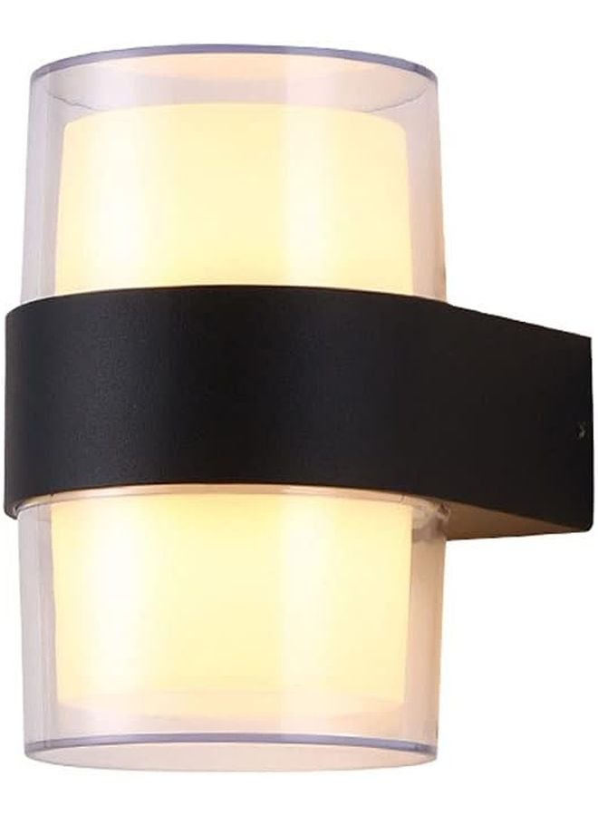 Modern Outdoor Wall Sconce IP65 Waterproof Black Cylindrical LED Wall Lamp For Garden Patio Porch - Image 1