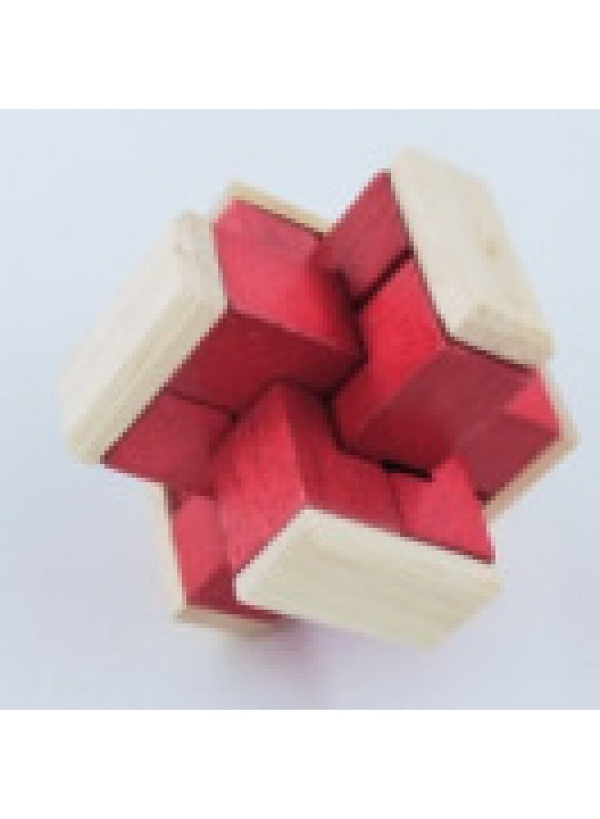 Classical Children's Educational Wooden Toy Blind Box Kongming Lock Luban Lock Adult Decompression Parent-Child Interactive Unlock Game