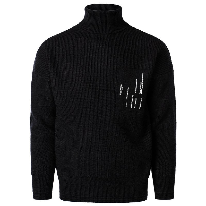 Sweater Men'S 2021 Winter New Youth Loose Men'S Turtleneck Sweater Fashion Base Shirt For Men - Image 1