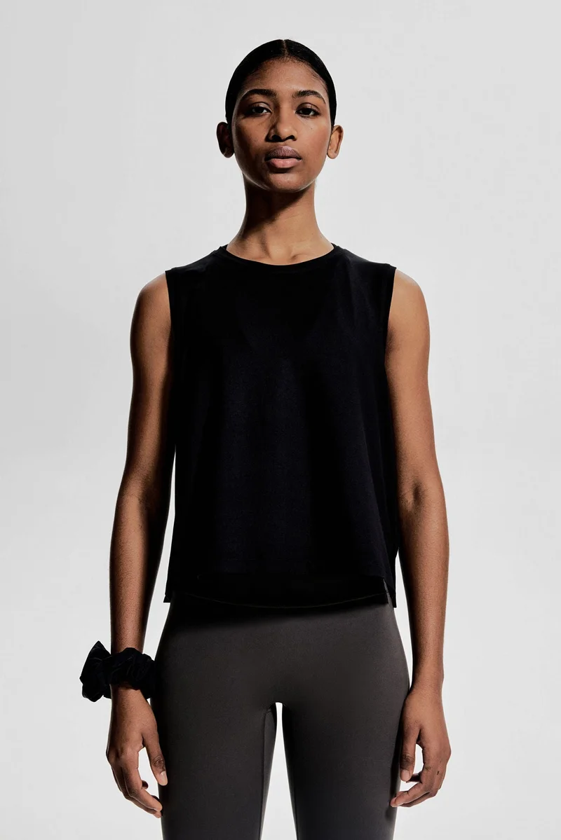 H&M Boxy-style sports vest top in DryMoveâ„¢