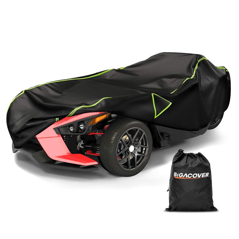 Full Cover for Polaris Slingshot Heavy Duty Premium Oxford Cover Windshield Cover Waterproof Windproof All Weather Protection Covers for Slingshot S SL SLR R Signature LE420D Oxford