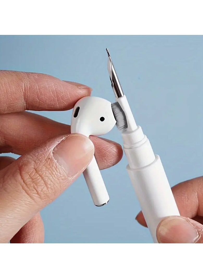 VIUAUAX - 3 In 1 AirPods Cleaning Kit, Earphone Cleaner Kit  Earbuds Cleaning Brush Pen, Multifunctional Earphone Cleaning Pen, Portable Small Brush, Dust Removal Brush, For Headphones, Keyboards, Mobile Phones, Mice, Remote Controllers, Cleaning Supplies, Cleaning Tool - Image 1