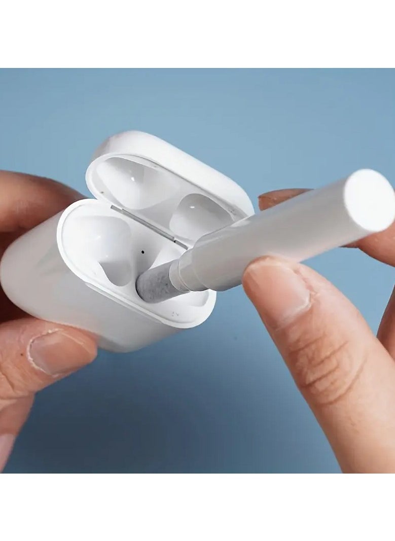 VIUAUAX - 3 In 1 AirPods Cleaning Kit, Earphone Cleaner Kit  Earbuds Cleaning Brush Pen, Multifunctional Earphone Cleaning Pen, Portable Small Brush, Dust Removal Brush, For Headphones, Keyboards, Mobile Phones, Mice, Remote Controllers, Cleaning Supplies, Cleaning Tool - Image 1