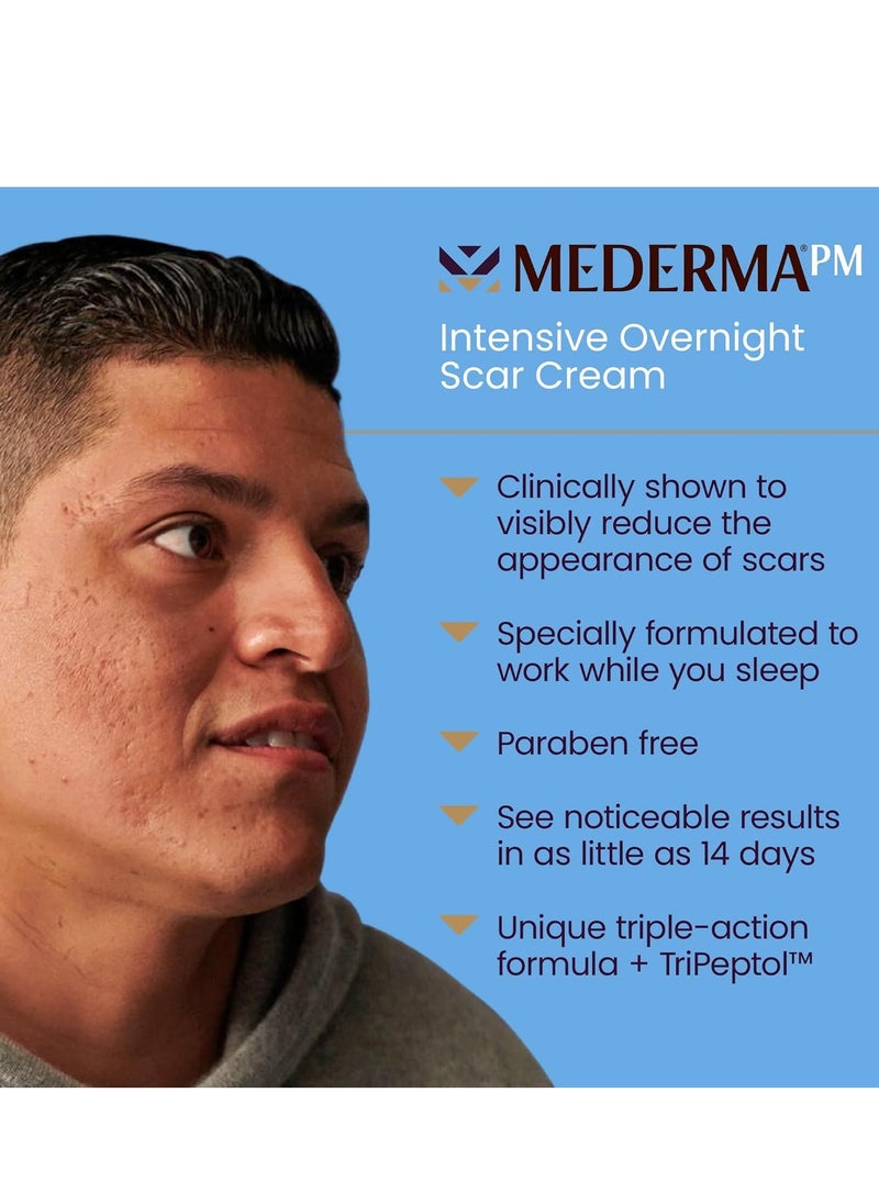 Mederma - Mederma PM Intensive Overnight Scar Cream, Works with Skin's Nighttime Regenerative Activity, Clinically Shown to Make Scars Smaller and Less Visible, 1.0 Oz (28g) - Image 1