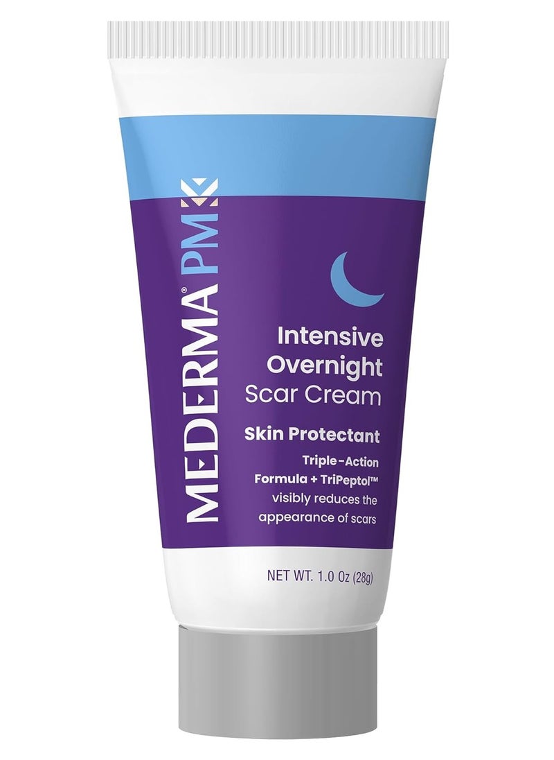 Mederma - Mederma PM Intensive Overnight Scar Cream, Works with Skin's Nighttime Regenerative Activity, Clinically Shown to Make Scars Smaller and Less Visible, 1.0 Oz (28g) - Image 1