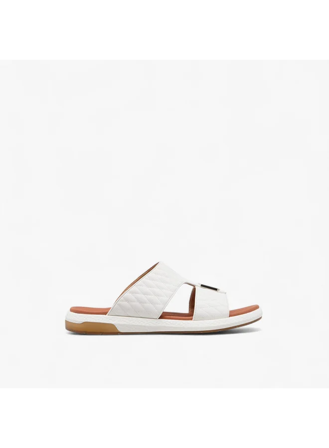 Le Confort Men Metallic Accent Slip-On Comfort Sandals