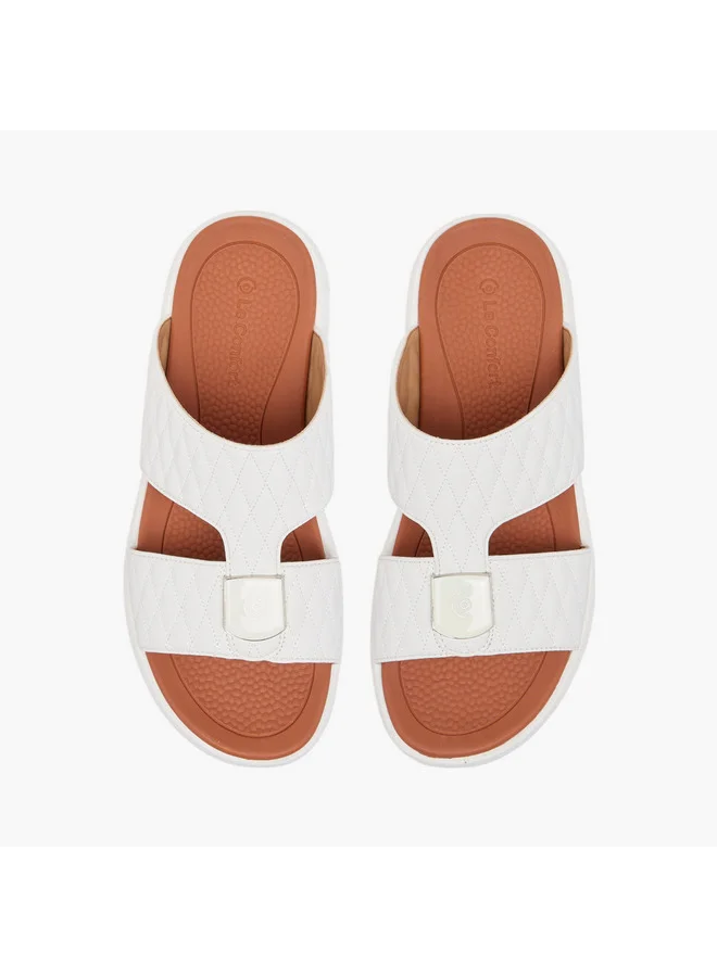 Le Confort Men Metallic Accent Slip-On Comfort Sandals