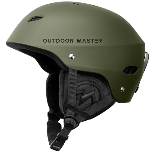 OutdoorMaster Kelvin Ski Helmet - Snowboard Helmet for Men, Women & Youth (Army Green,M) - Image 1