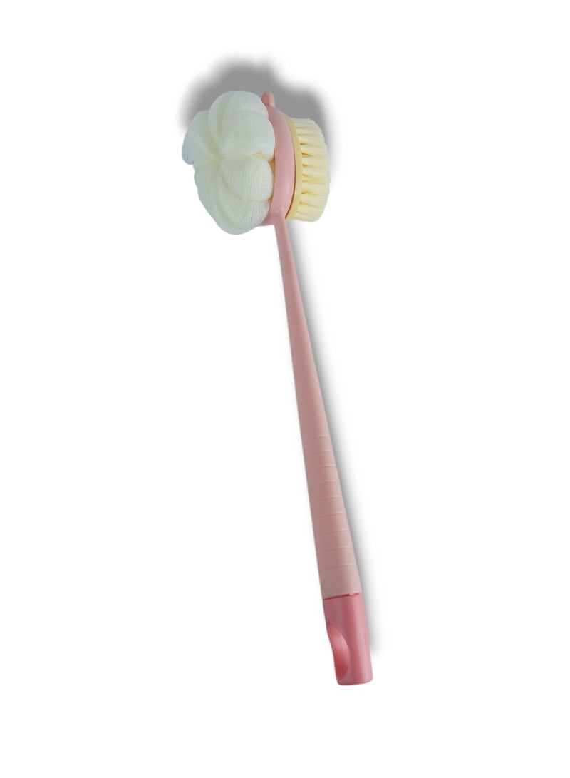 2 في 1 مقشر استحمام للجسم والظهر - فرشاة للجسم للاستحمام وتقشير وتدليك الظهر وجميع أنحاء الجسم - مقشر استحمام مزدوج الجوانب للتنظيف العميق وإزالة الجلد الميت - مقشر للجسم للرجال والنساء - أداة تدليك سبا للعناية بالبشرة تدوم طويلاً وسهلة التنظيف بألوان متعددة (يأتي لون عشوائي) - Image 2