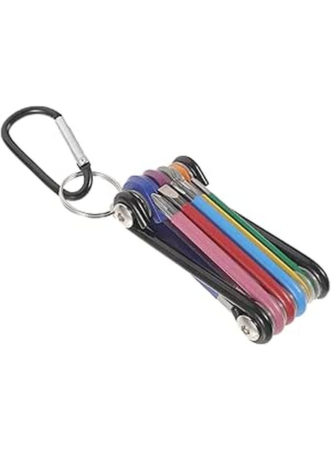 Foldable Hex Key Wrench Set Color Coded Metric Allen Keys for Home Repair - Image 1