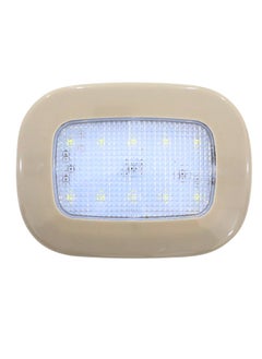 Al Khateeb Universal Car Bright White Reading Roof Ceiling Interior Inner Dome Light Lamp Bulb LED, Beige+White Housing 
