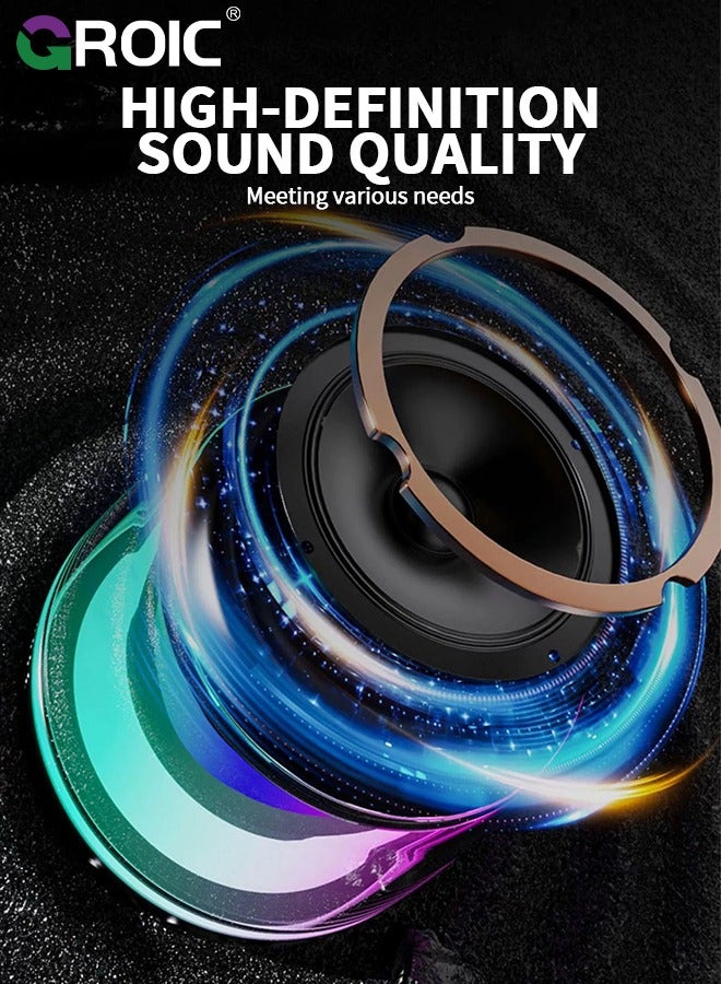 جرويك Bluetooth Speaker Auras Studio 4 360 Surround Sound Diamond Shaped Ambient Lighting Effect Desktop Bluetooth 5.0 Speaker Subwoofer - Image 3