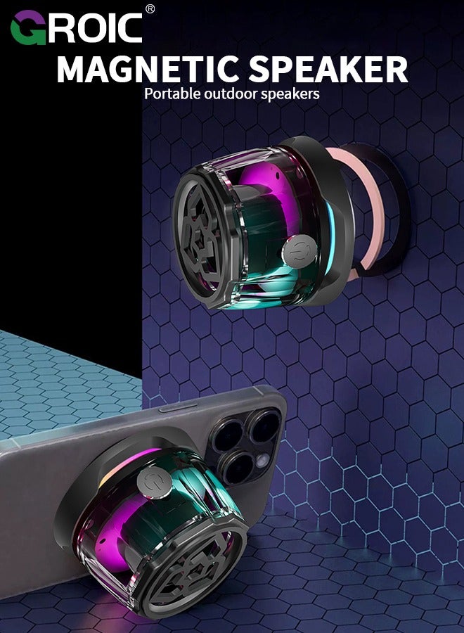 جرويك Bluetooth Speaker Auras Studio 4 360 Surround Sound Diamond Shaped Ambient Lighting Effect Desktop Bluetooth 5.0 Speaker Subwoofer - Image 2