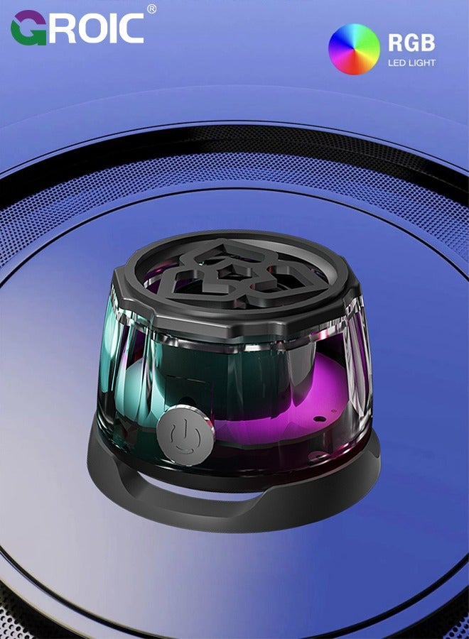 جرويك Bluetooth Speaker Auras Studio 4 360 Surround Sound Diamond Shaped Ambient Lighting Effect Desktop Bluetooth 5.0 Speaker Subwoofer - Image 5